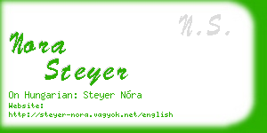 nora steyer business card