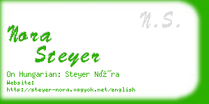 nora steyer business card